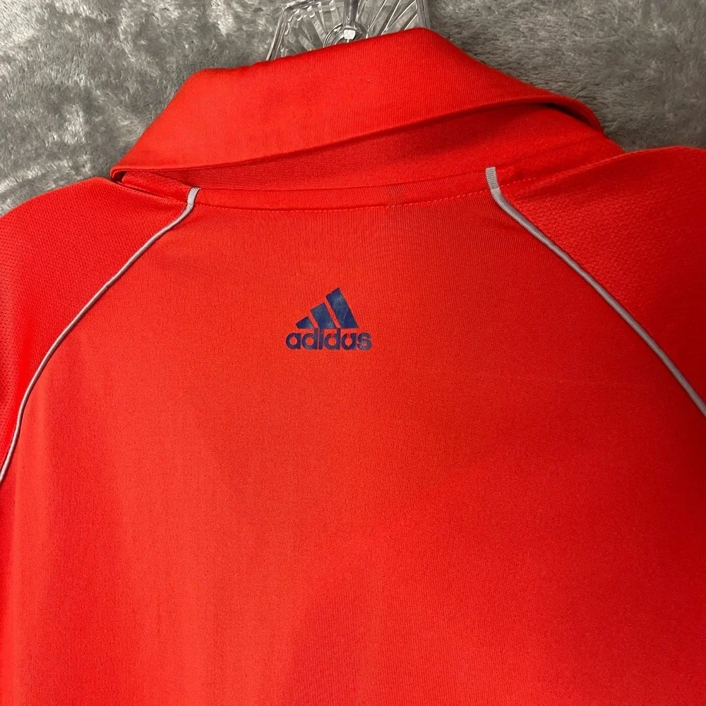 adidas Men Adizero Golf Colorful Quick Dry Wick Short Sleeve Polo Shirt L Orange